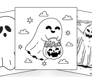 Coloriages Halloween Fantôme