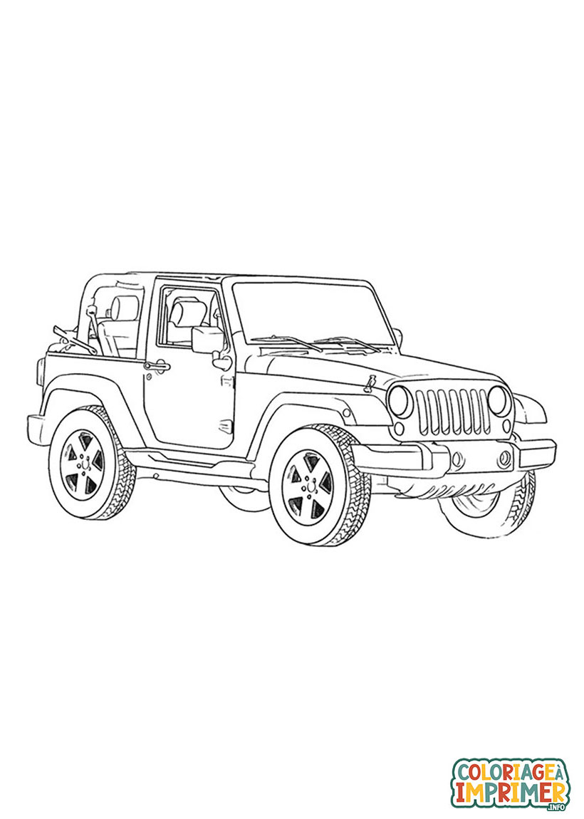 Coloriage 4x4 Jeep à Imprimer Gratuit