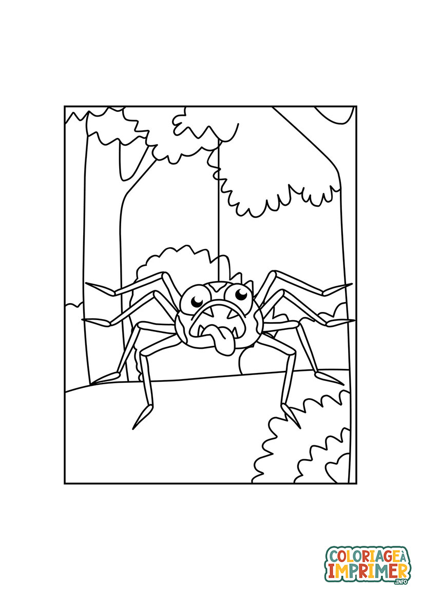 Coloriage Araignée Halloween à Imprimer Gratuit