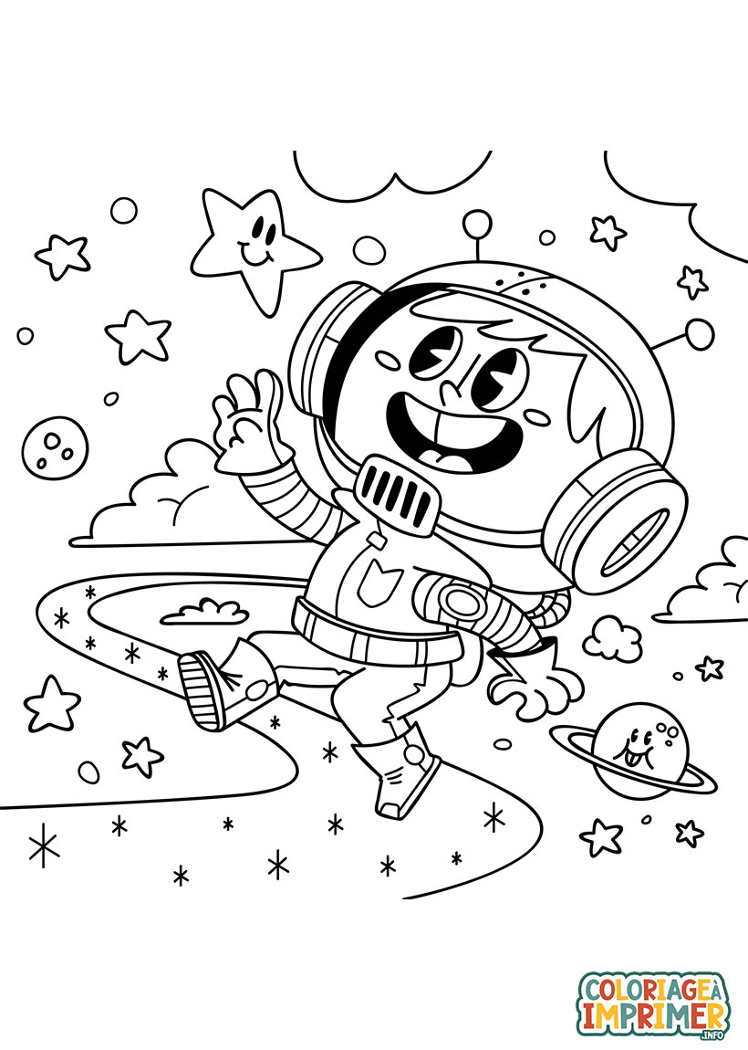 Coloriage Astronaute Petit à Imprimer Gratuit