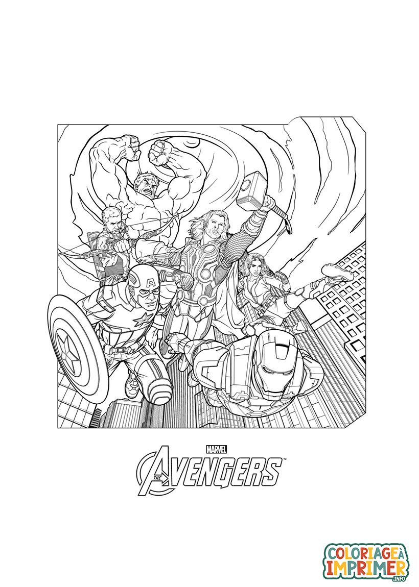 Coloriage Avengers à Imprimer Gratuit