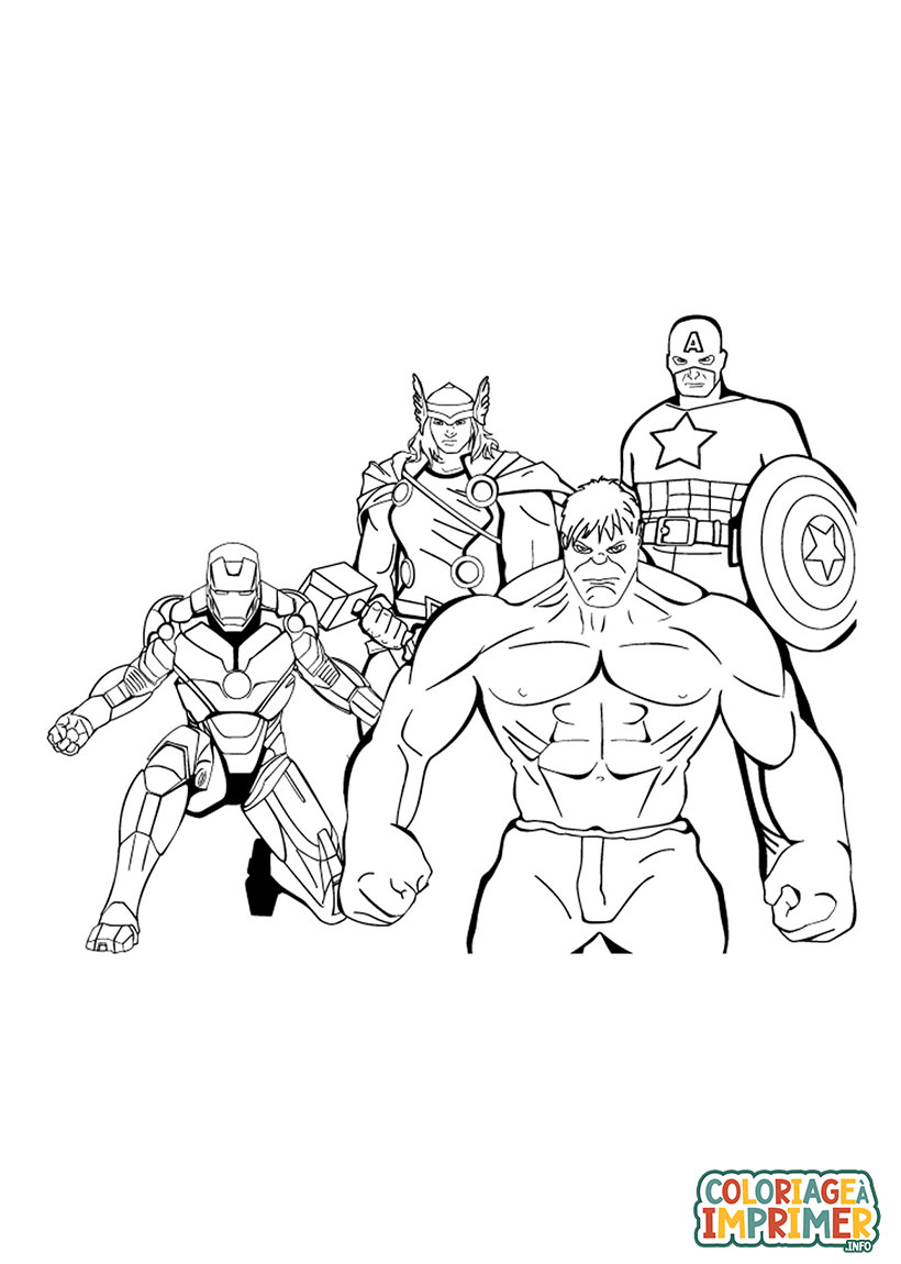 Coloriage de Avengers à Imprimer Gratuit