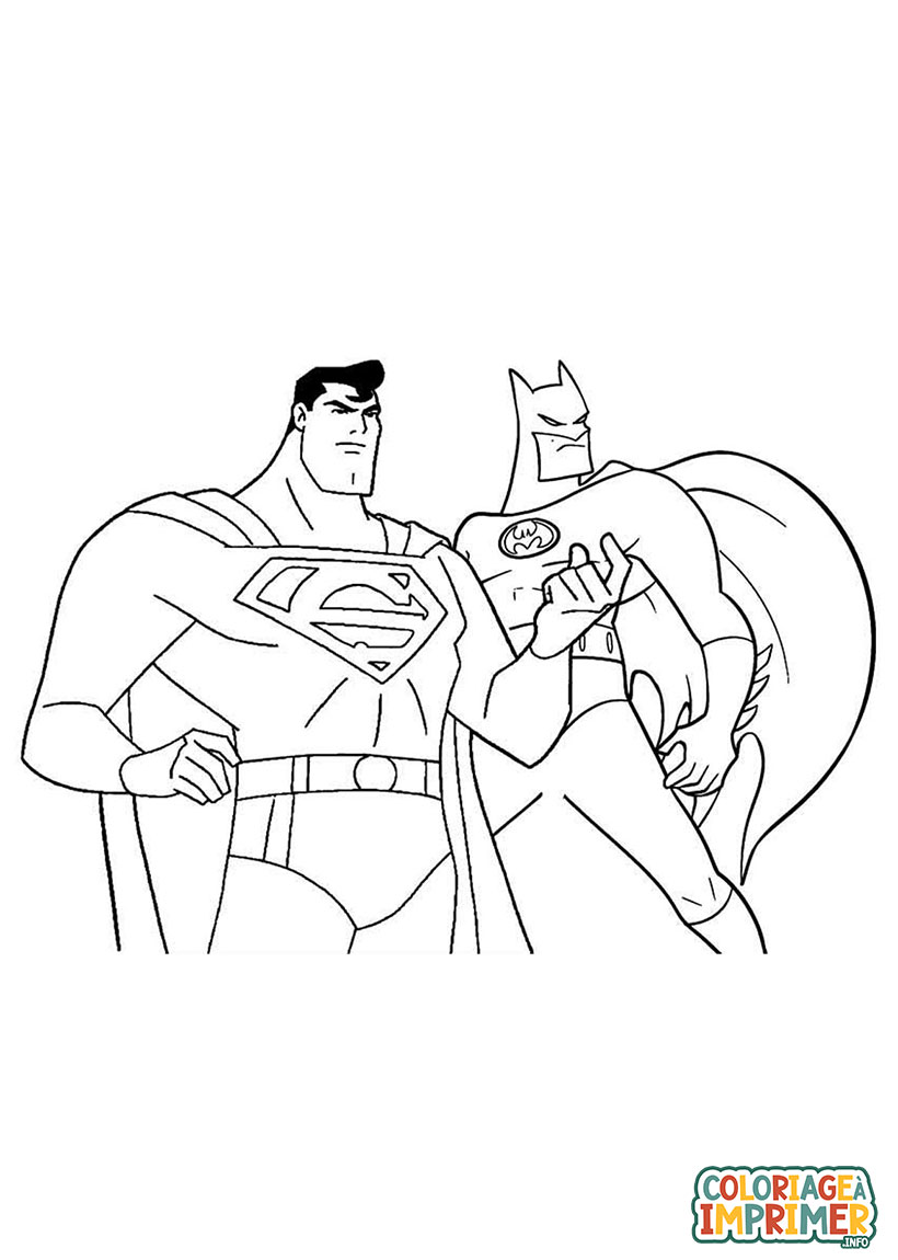 Coloriage Batman Superman à Imprimer Gratuit