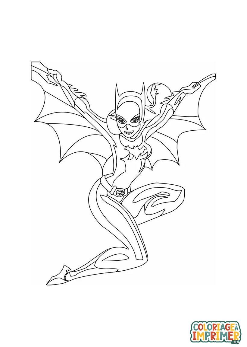 Coloriage de Batgirl à Imprimer Gratuit