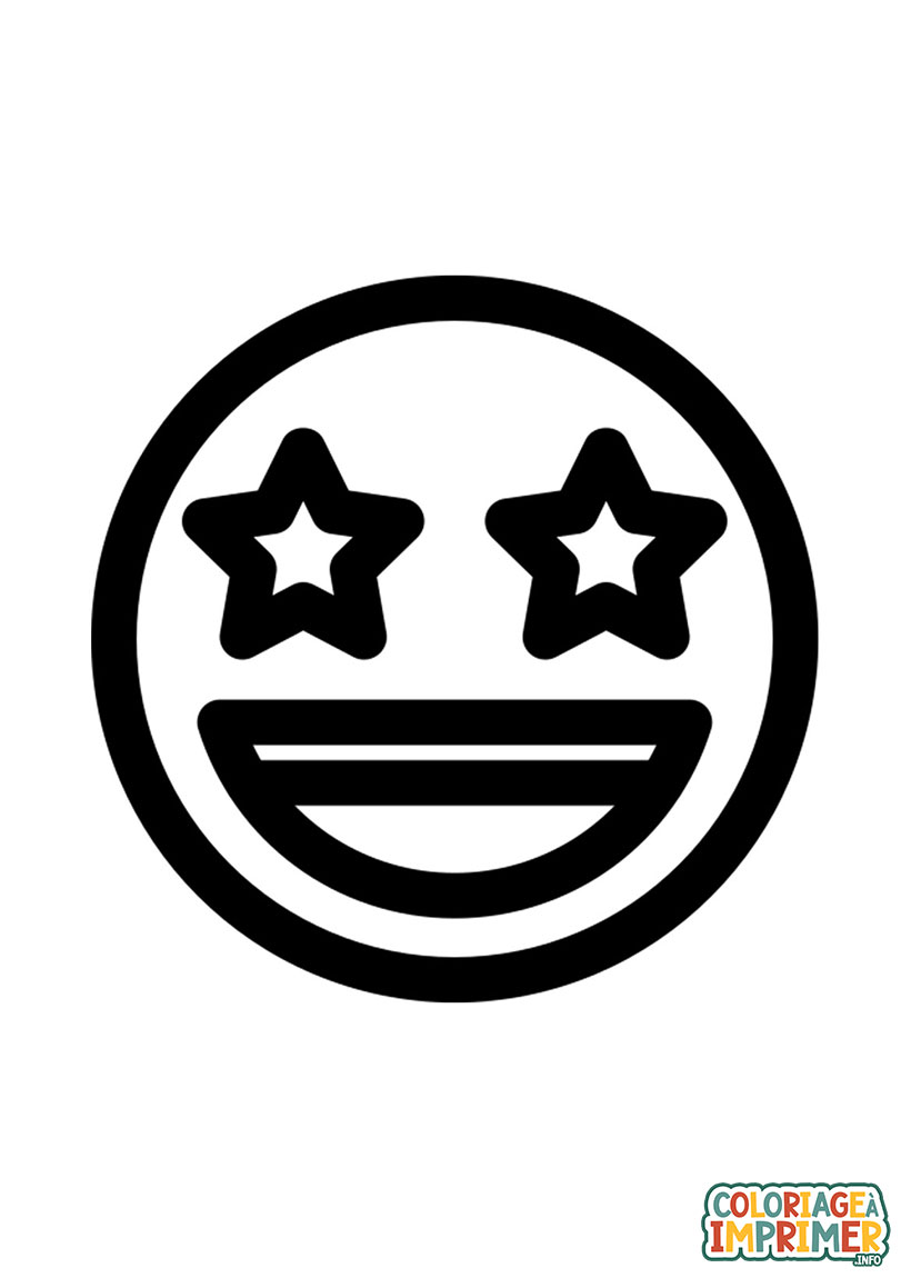 Coloriage Emoji Célèbre à Imprimer Gratuit