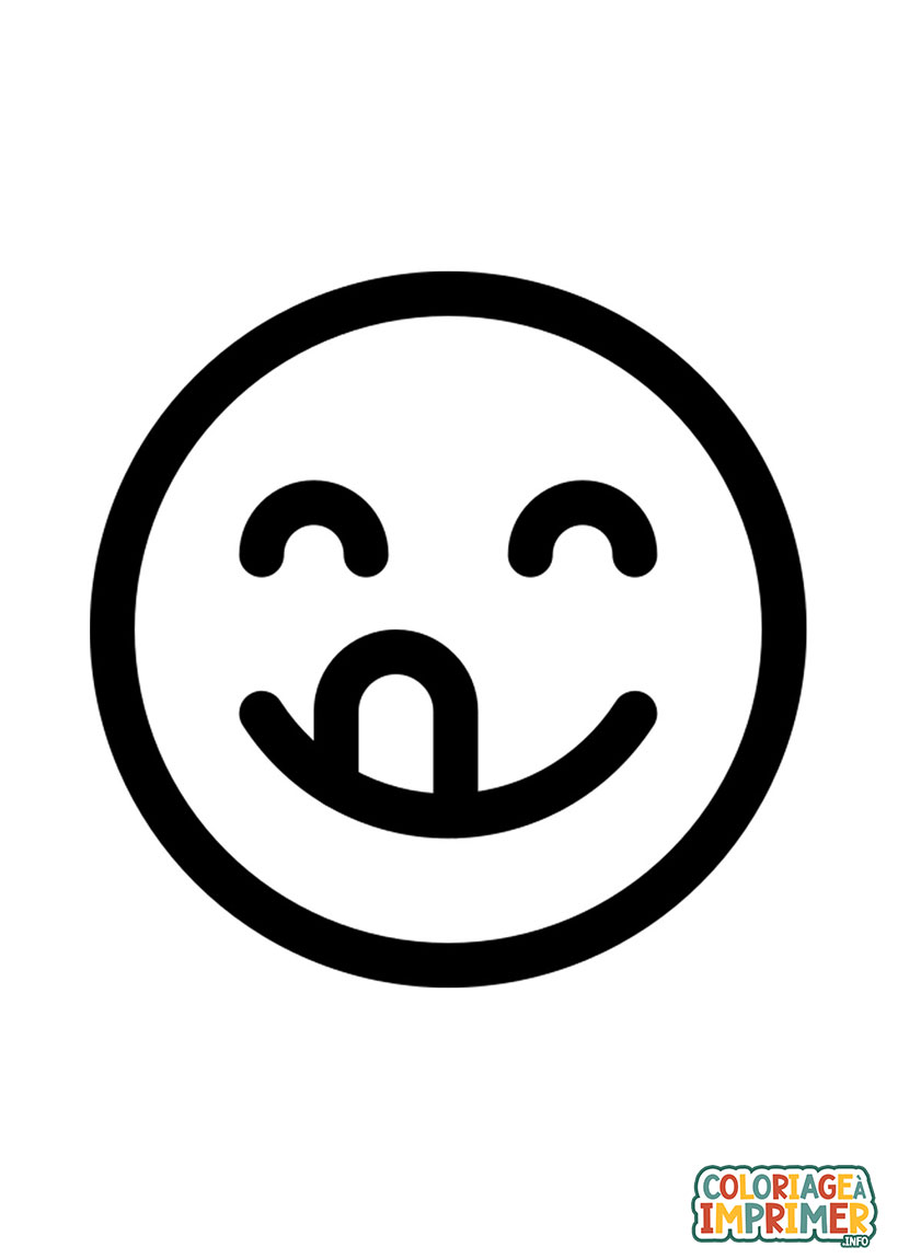 Coloriage Emoji Délicieux à Imprimer Gratuit