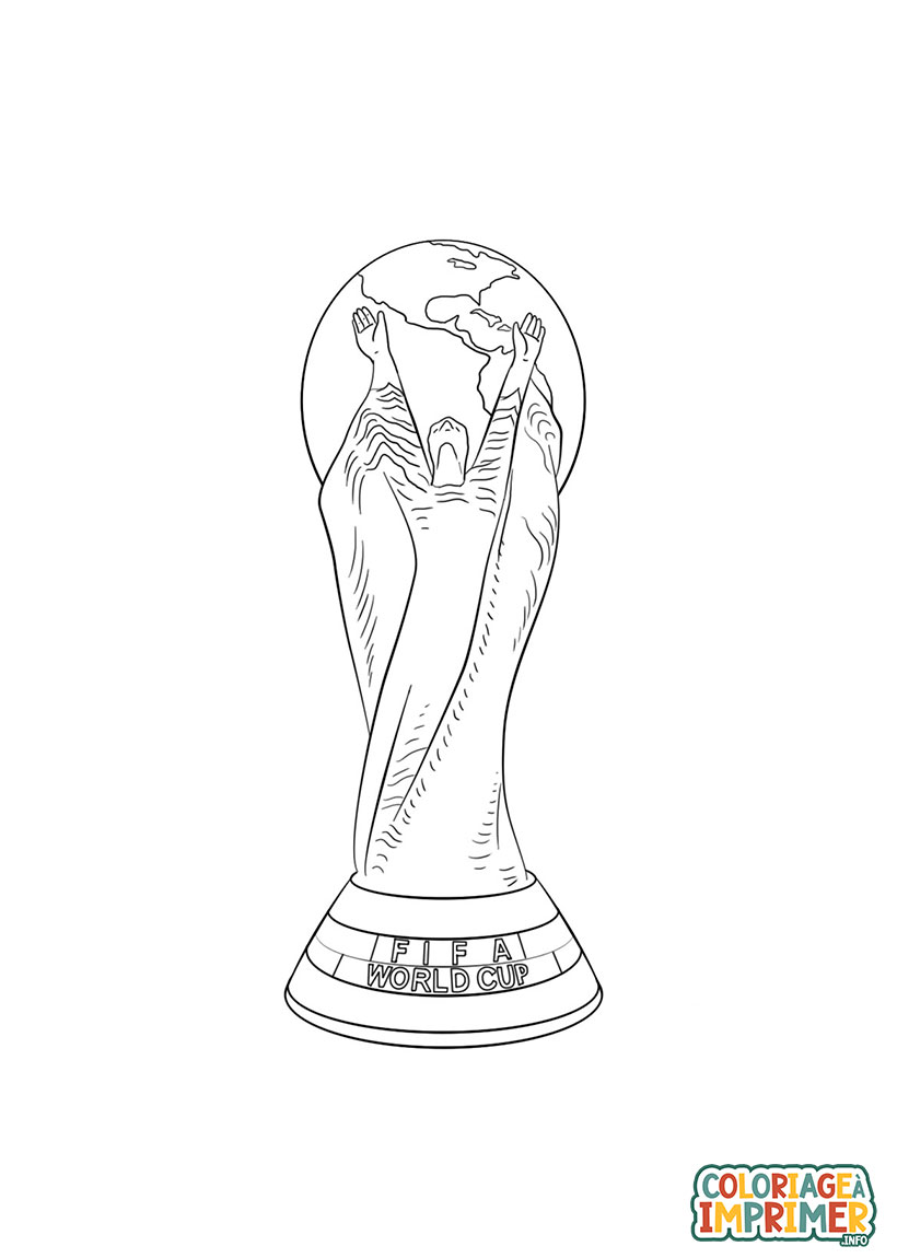 Coloriage Foot Coupe du Monde à Imprimer Gratuit