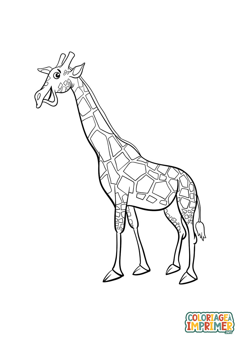 Coloriage Girafe Rigolote à Imprimer Gratuit