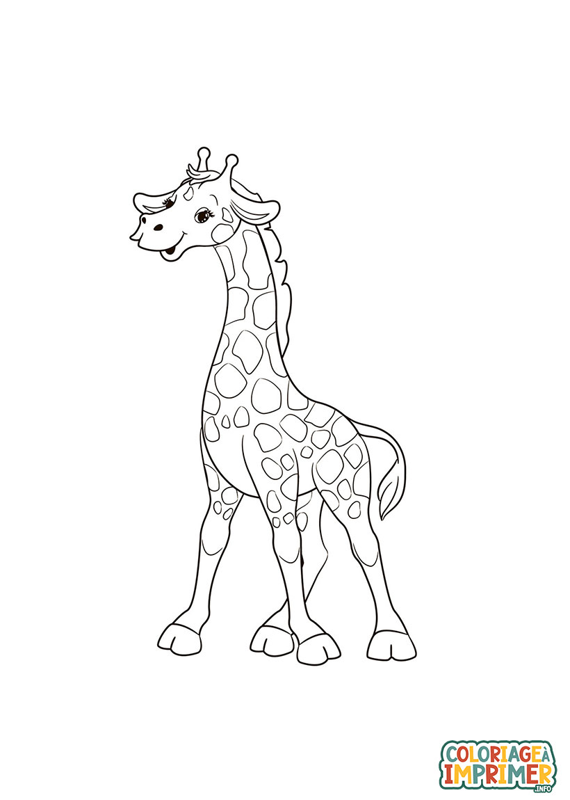 Coloriage La Girafe à Imprimer Gratuit