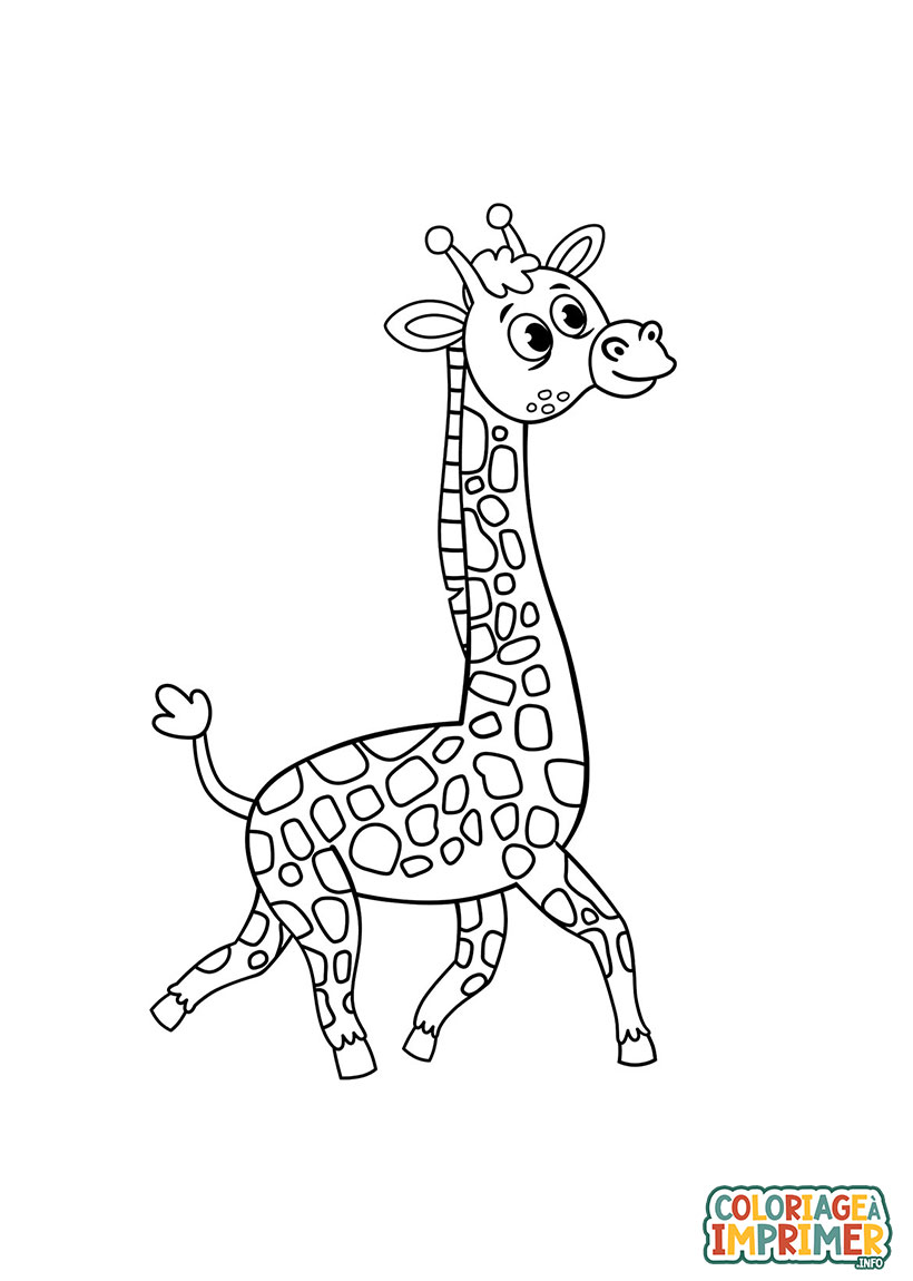 Coloriage Une Girafe à Imprimer Gratuit