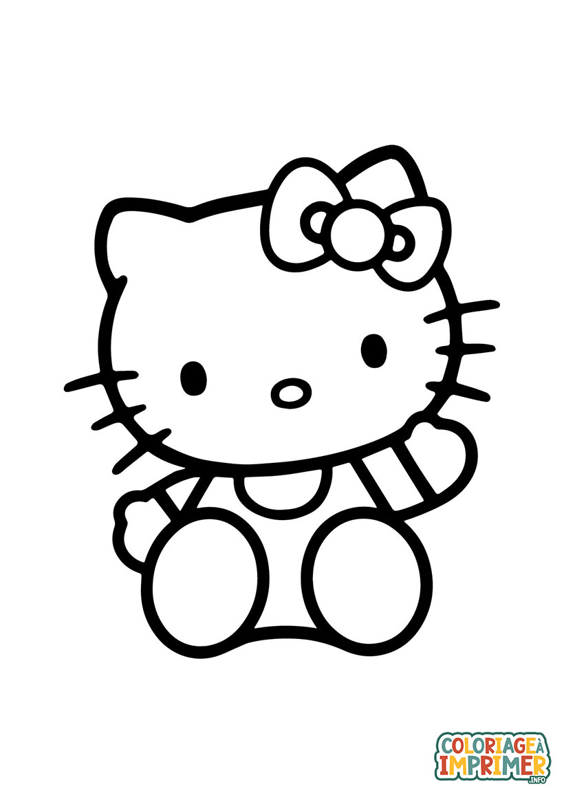 Coloriage Hello Kitty à Imprimer Gratuit