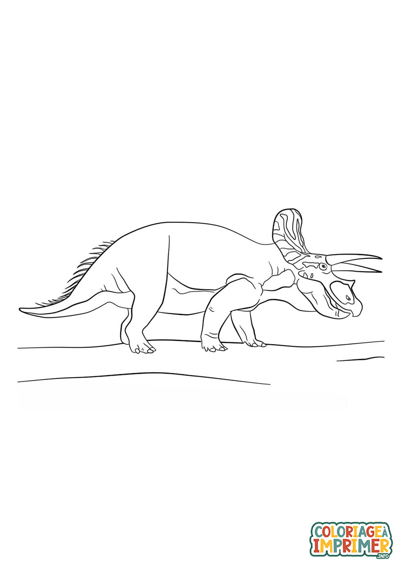 Coloriage Jurassic World Tricératops à Imprimer Gratuit