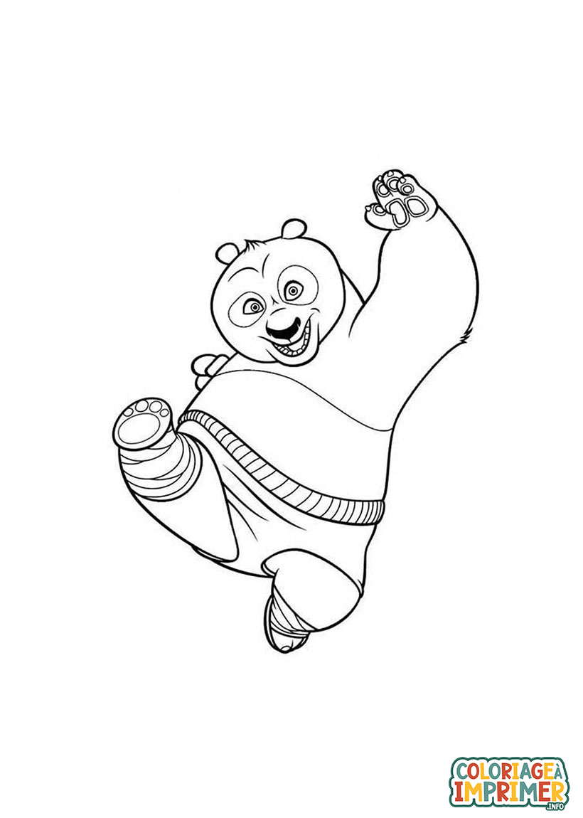 Coloriage Kung Fu Panda Danse à Imprimer Gratuit