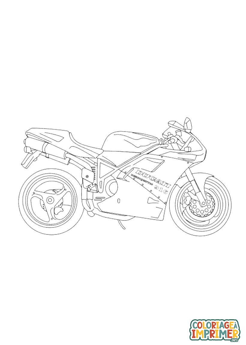 Coloriage Moto Ducati à Imprimer Gratuit