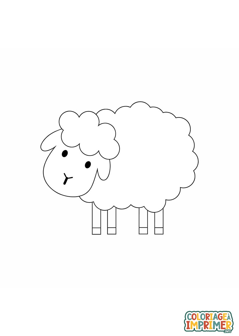 Coloriage Mouton Enfants à Imprimer Gratuit