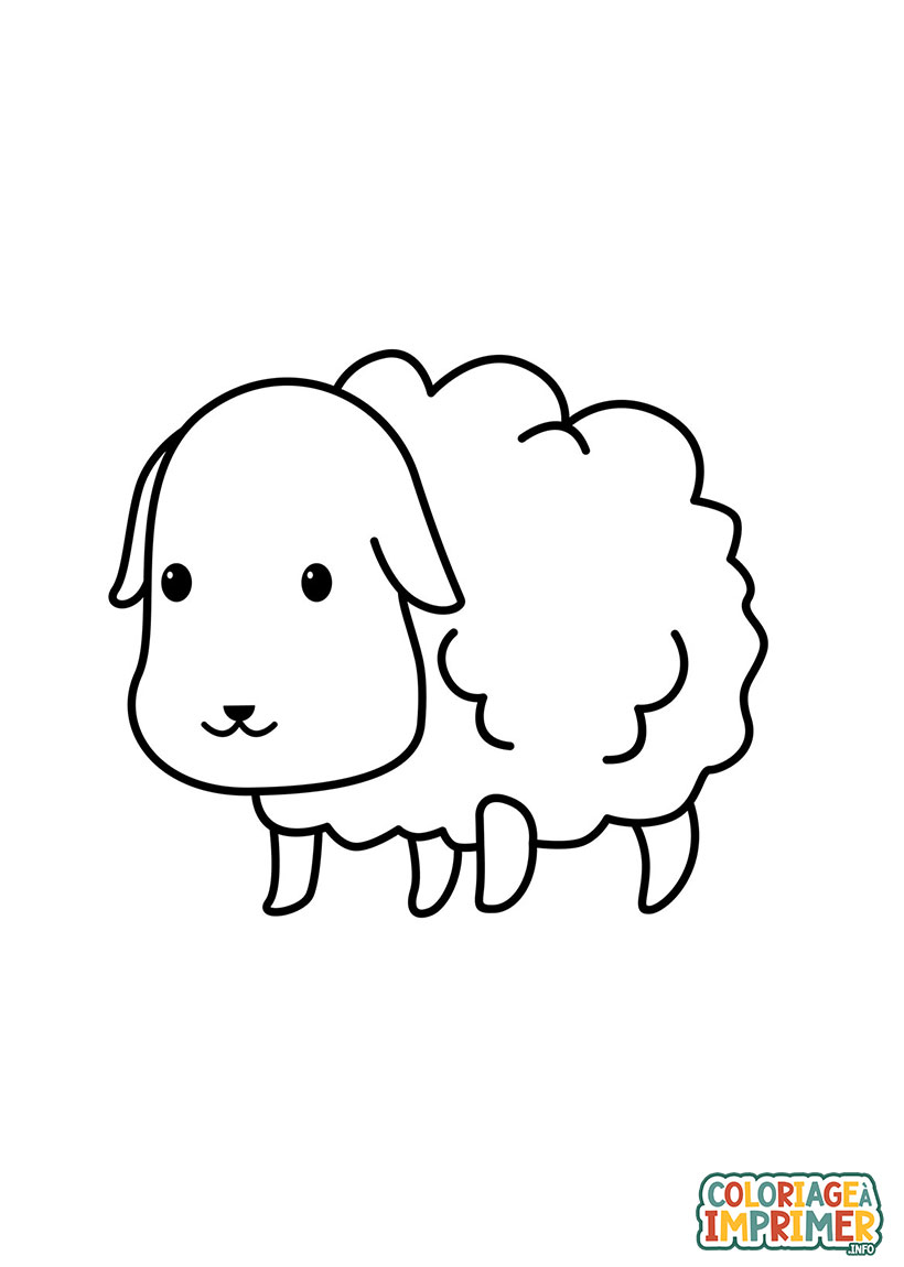 Coloriage Mouton Maternelle à Imprimer Gratuit