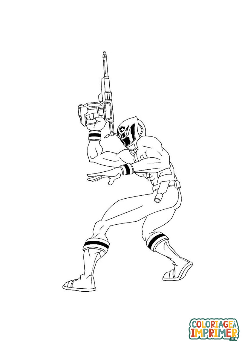 Coloriage Power Ranger Arme à Imprimer Gratuit