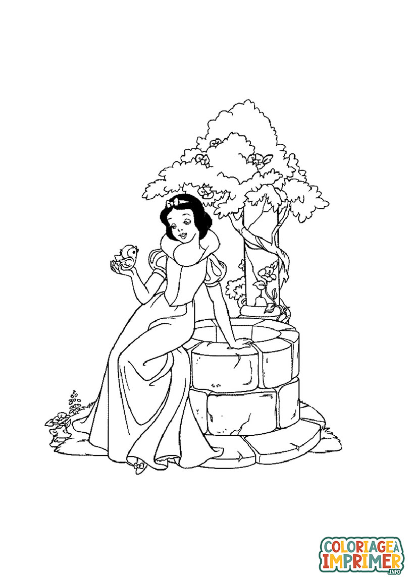 Coloriage Princesse Disney Blanche Neige à Imprimer Gratuit