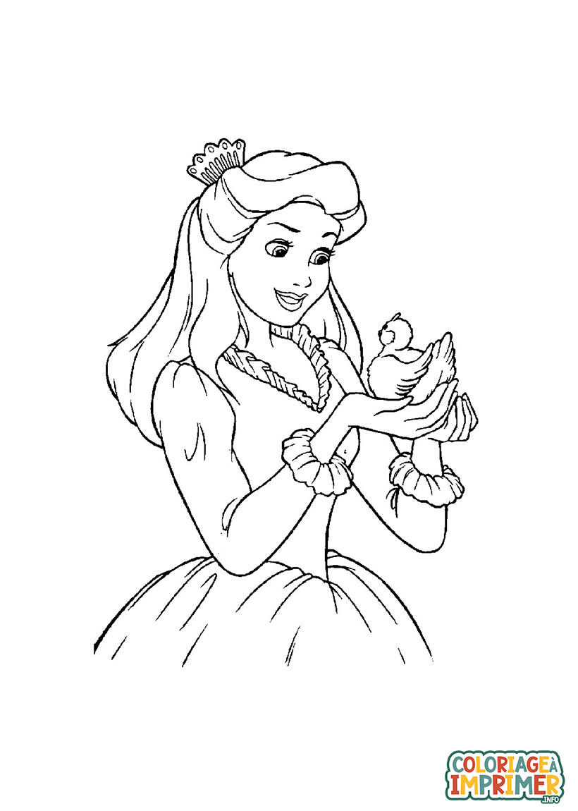 Coloriage Princesse Disney Facile à Imprimer Gratuit