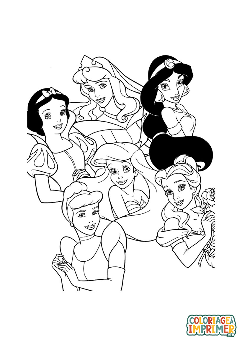 Coloriage Princesses Disney à Imprimer Gratuit