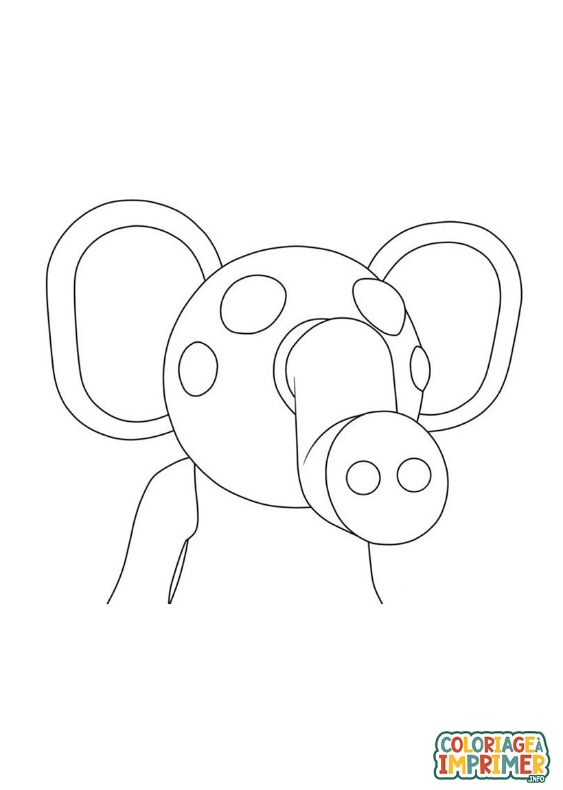 Coloriage Roblox Elephant à Imprimer Gratuit