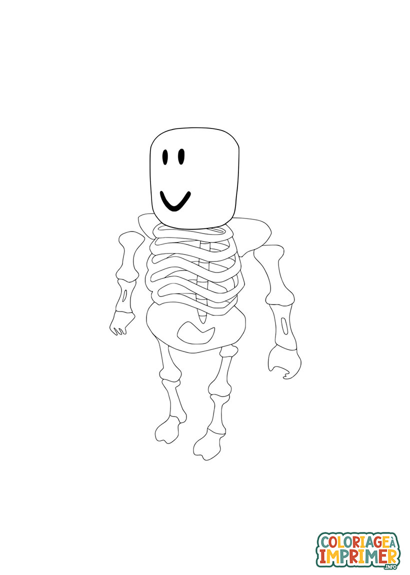 Coloriage Roblox Skeleton à Imprimer Gratuit