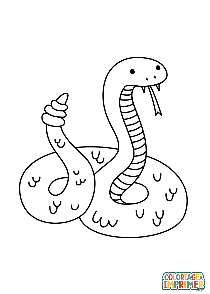 Coloriage de Serpent à Imprimer Gratuit
