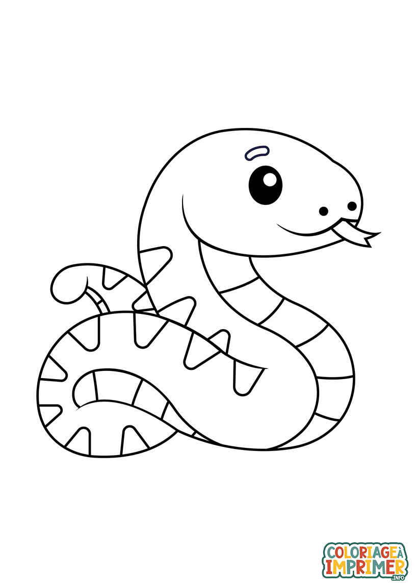 Coloriage Serpent Enfant à Imprimer Gratuit