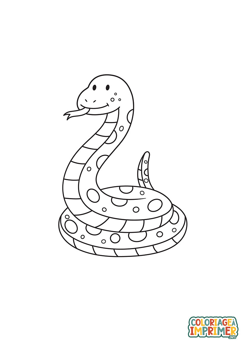 Coloriage Serpent Facile à Imprimer Gratuit