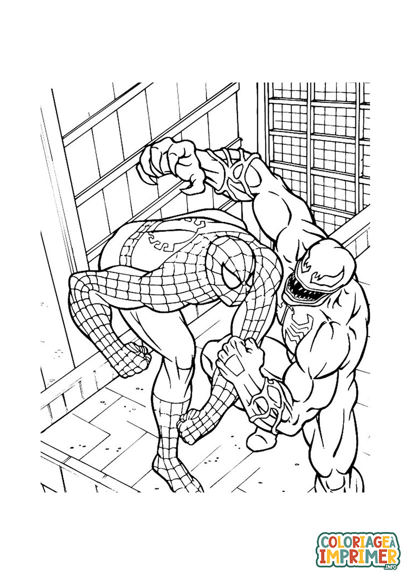 Coloriage Spiderman Venom à Imprimer Gratuit