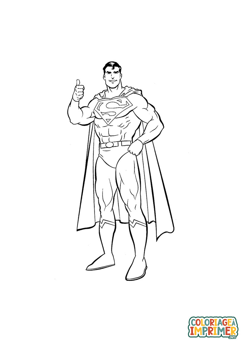 Coloriage Superman à Imprimer Gratuit