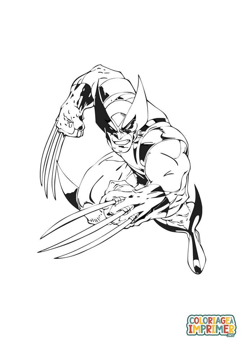 Coloriage Wolverine à Imprimer Gratuit
