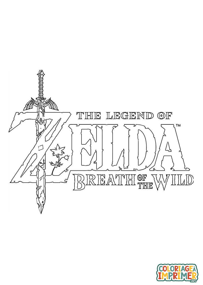 Coloriage Zelda Breath of the Wild à Imprimer Gratuit