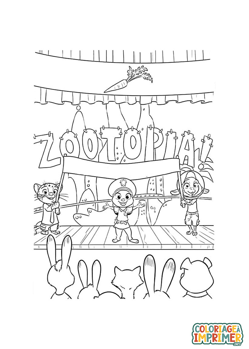 Coloriage Disney Zootopie à Imprimer Gratuit