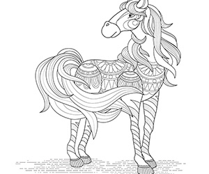 Coloriage Adulte Cheval