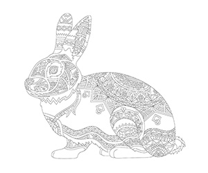 Coloriage Adulte Lapin