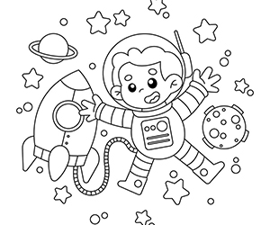 Coloriage Astronaute Enfant