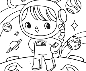Coloriage Astronaute Maternelle