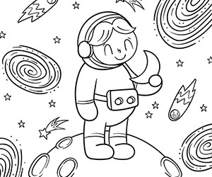 Coloriage Astronaute