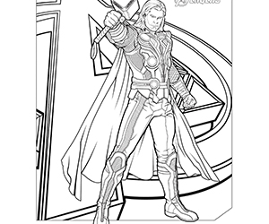 Coloriage Avengers Thor