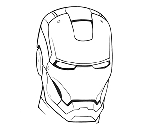 Coloriage Masque Iron Man