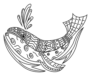 Coloriage Baleine Mandala