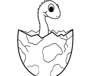 Coloriage Bébé Dinosaure