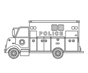 Coloriage Camion de Police