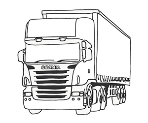 Coloriage Camion Scania