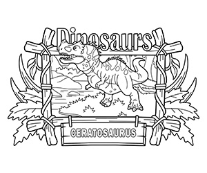 Coloriage Dinosaure Ceratosaurus