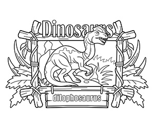 Coloriage Dinosaure Dilophosaurus