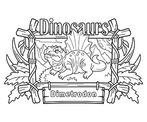 Coloriage Dinosaure Dimétrodon