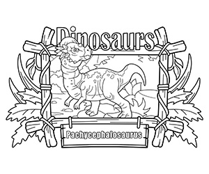 Coloriage Dinosaure Pachycephalosaurus