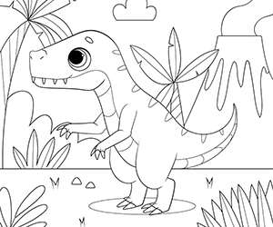 Coloriage Dinosaure pour Enfant